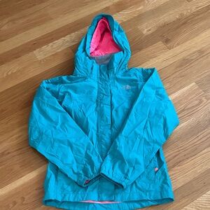 The North Face Kids Teal and Pink Raincoat